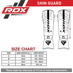RDX Shin Guards RDX F6 Kara Matte Black Shinguards - Black/Black