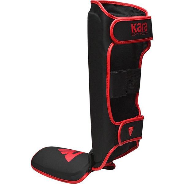 RDX Shin Guards RDX F6 Kara Matte Black Shinguards - Black/Red