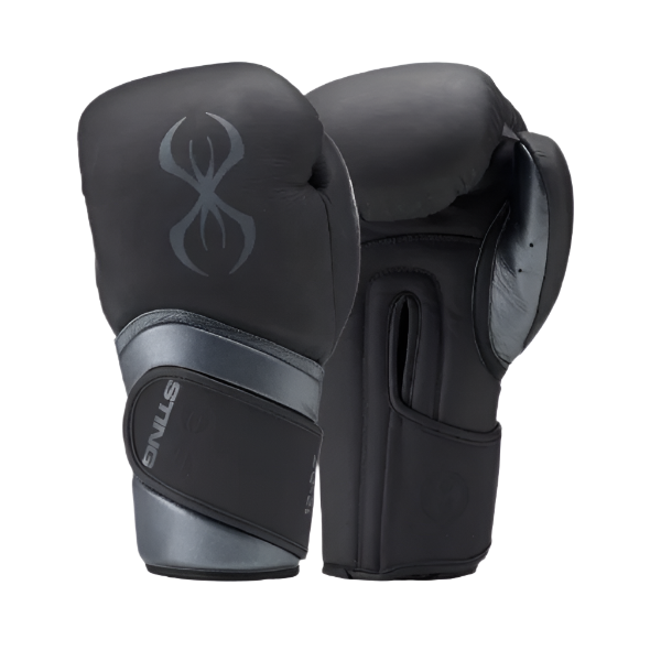 STING Boxing Gloves 12oz / Black/Grey Sting Viper X Boxing Gloves