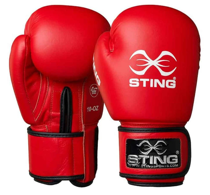 STING Boxing Gloves AIBA 10oz / Red Sting AIBA Approved Competition Boxing Gloves 1.0