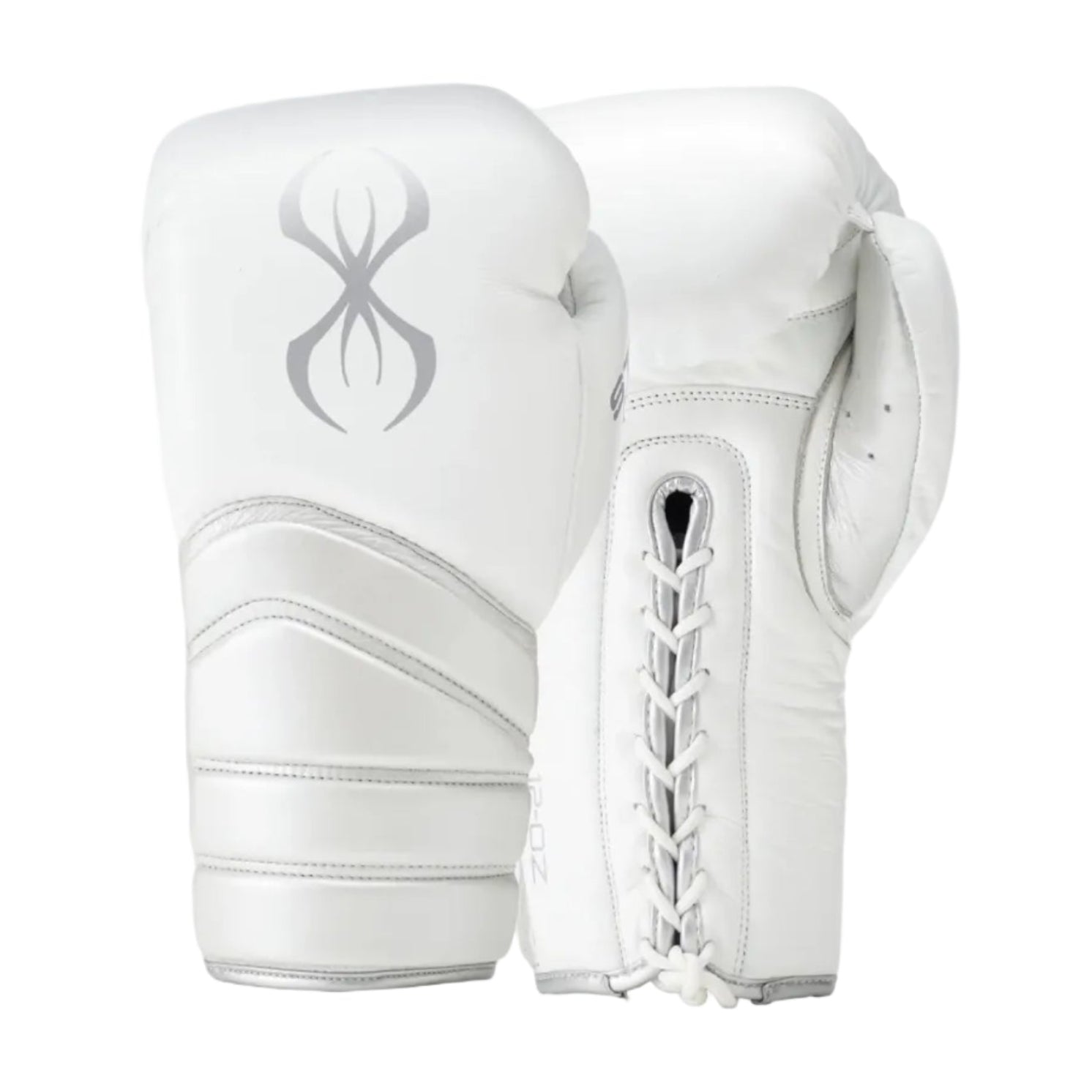 STING Boxing Gloves Lace Up Sting Viper X Lace Up Sparring Gloves - White/Silver