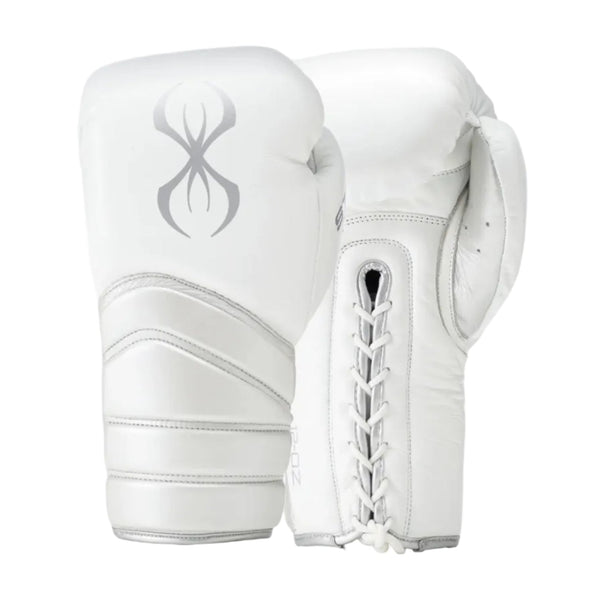 STING Boxing Gloves Lace Up Sting Viper X Lace Up Sparring Gloves - White/Silver
