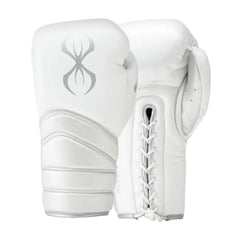 STING Boxing Gloves Lace Up Sting Viper X Lace Up Sparring Gloves - White/Silver