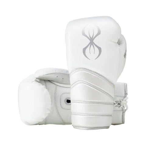 STING Boxing Gloves Lace Up Sting Viper X Lace Up Sparring Gloves - White/Silver