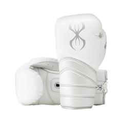STING Boxing Gloves Lace Up Sting Viper X Lace Up Sparring Gloves - White/Silver