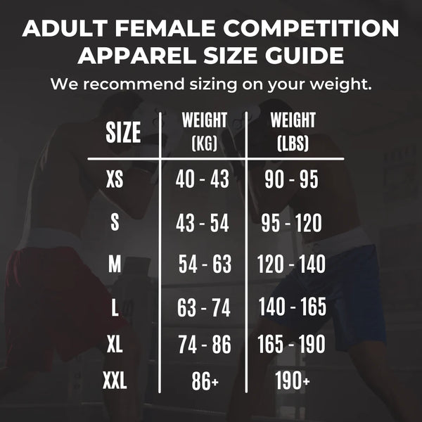 STING Boxing Shorts & Singlets AIBA Sting Calibre AIBA Womens Boxing Shorts Skorts