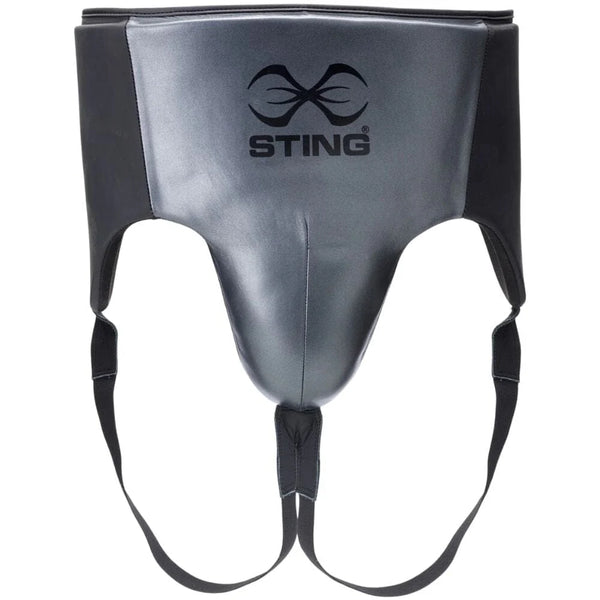 STING Groin & Chest Guards Sting Boxing Pro Leather Abdo Groin Guard - Black/Grey
