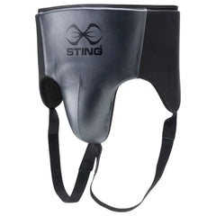 STING Groin & Chest Guards Sting Boxing Pro Leather Abdo Groin Guard - Black/Grey