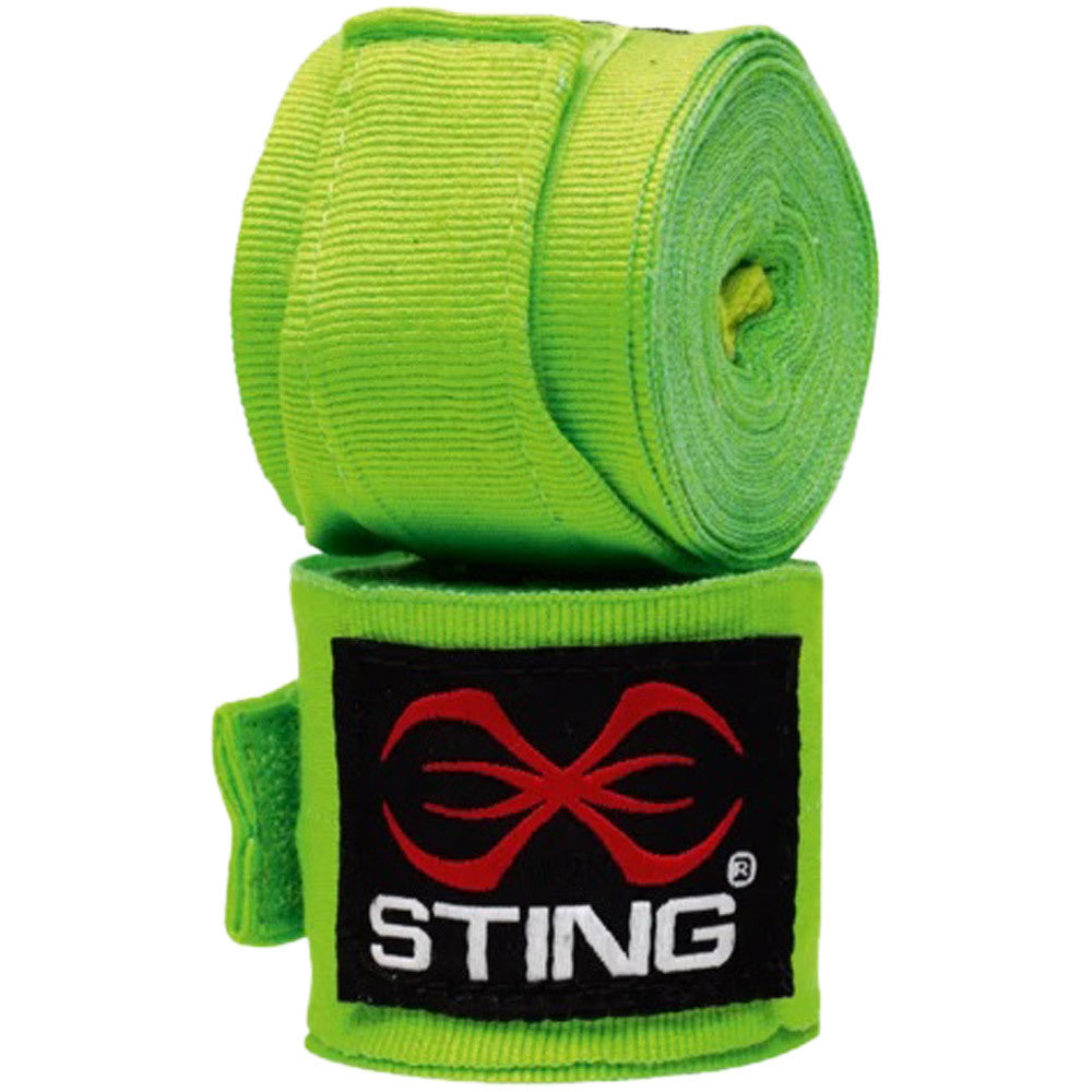 STING Hand Wraps & Accessories Green Sting Boxing 4.5M Elasticised Hand Wraps