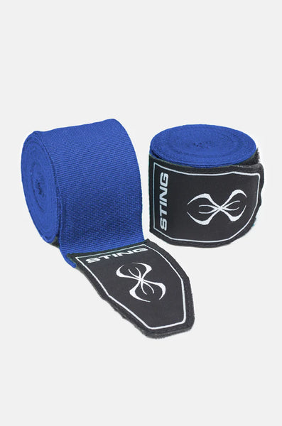 STING Hand Wraps & Accessories Sting 4.5m Elasticised Boxing Hand Wraps 2.0 - Blue