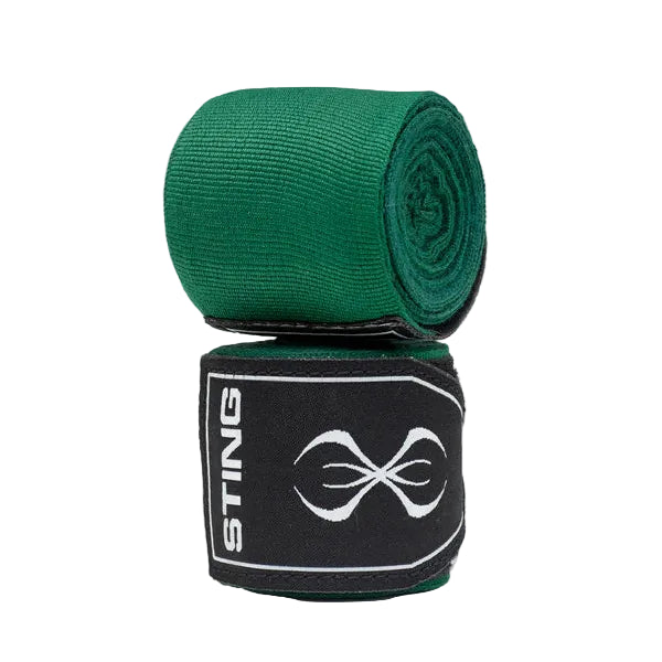 STING Hand Wraps & Accessories Sting 4.5m Elasticised Boxing Hand Wraps 2.0 - Green