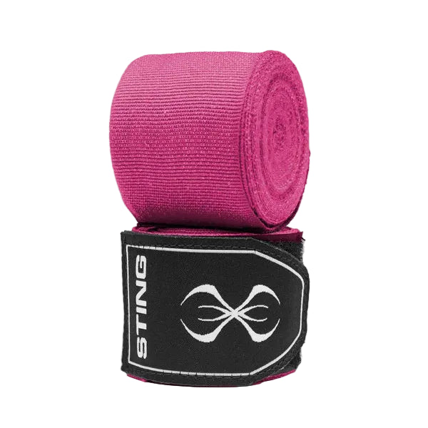 STING Hand Wraps & Accessories Sting 4.5m Elasticised Boxing Hand Wraps 2.0 - Pink