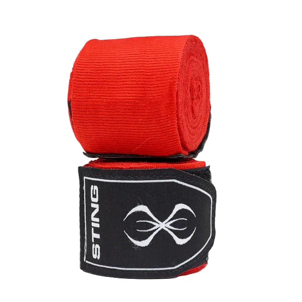 Sting 4.5m Elasticised Boxing Hand Wraps 2.0 - Red