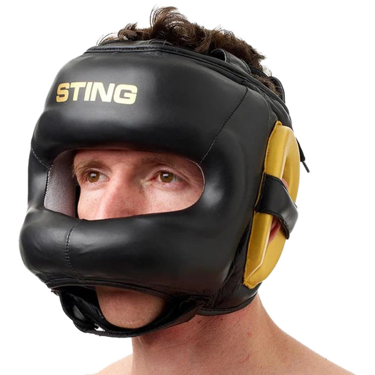 Sting Evolution No Contact Boxing Head Guard - Black/Gold