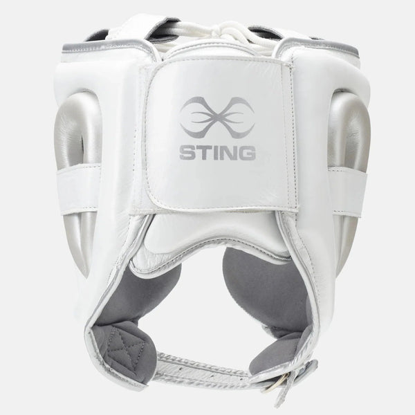 STING Head Guards Sting Viper X Gel Full Face Boxing Head Guard - White/Silver