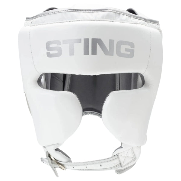 STING Head Guards Sting Viper X Gel Full Face Boxing Head Guard - White/Silver