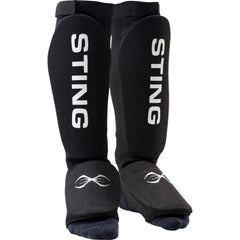 STING Shin Guards Sting Armalite Slip On Shin & Foot Protector - Black/White