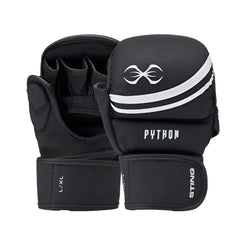 STING Sting Python MMA Sparring Gloves + Shinguards Combo - Black