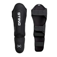 STING Sting Python MMA Sparring Gloves + Shinguards Combo - Black