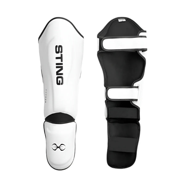 STING Sting Python MMA Sparring Gloves + Shinguards Combo - White