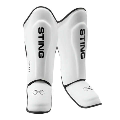 STING Sting Python MMA Sparring Gloves + Shinguards Combo - White