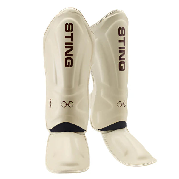 STING Sting Taipan MMA Sparring Gloves + Shinguards Combo - Beige
