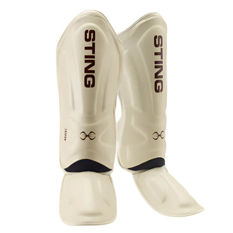STING Sting Taipan MMA Sparring Gloves + Shinguards Combo - Beige