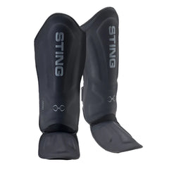 STING Sting Taipan MMA Sparring Gloves + Shinguards Combo - Black