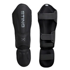 STING Sting Taipan MMA Sparring Gloves + Shinguards Combo - Black