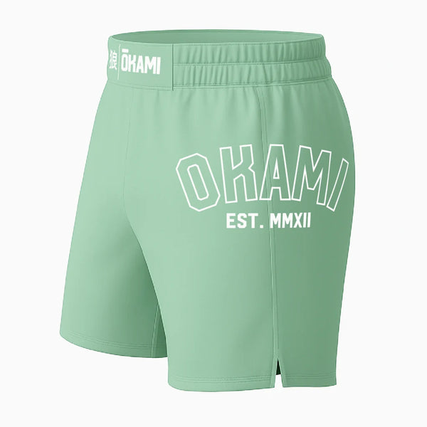 The Fight Factory MMA Shorts OKAMI Fightshorts Logo Mint