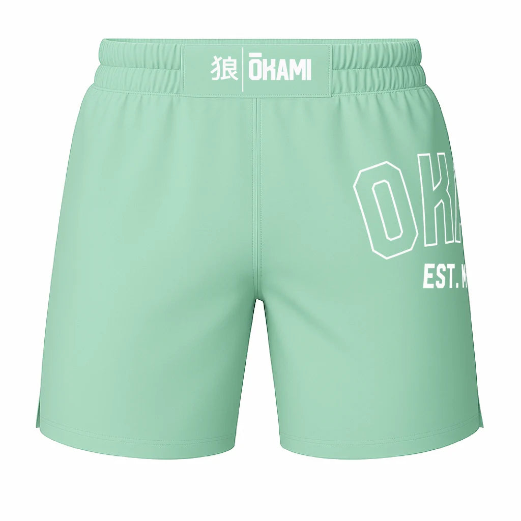 The Fight Factory MMA Shorts OKAMI Fightshorts Logo Mint