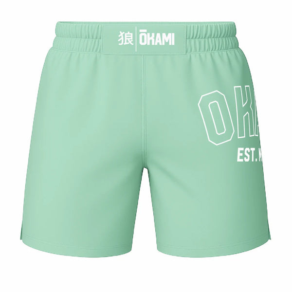 The Fight Factory MMA Shorts OKAMI Fightshorts Logo Mint