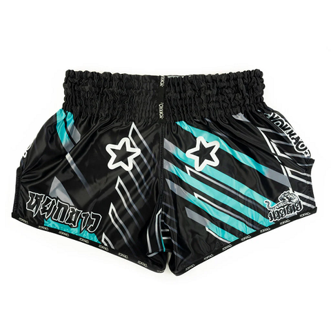 The Fight Factory Muay Thai Shorts Yokkao Power Muay Thai Shorts Black