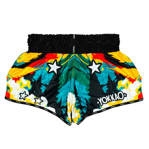 The Fight Factory Muay Thai Shorts Yokkao Power Muay Thai Shorts Black