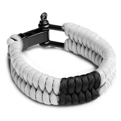 The Fight Factory Novelties White BJJ Braided Belt Ranked Bracelet