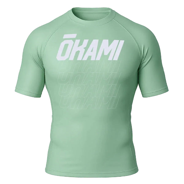 The Fight Factory Shortsleeve Rash Guard OKAMI Rashguard Logo Mint