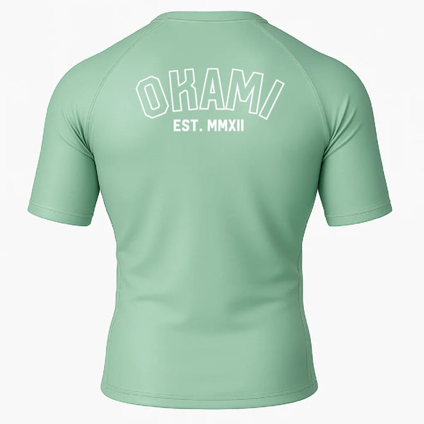 The Fight Factory Shortsleeve Rash Guard OKAMI Rashguard Logo Mint