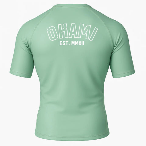 The Fight Factory Shortsleeve Rash Guard OKAMI Rashguard Logo Mint