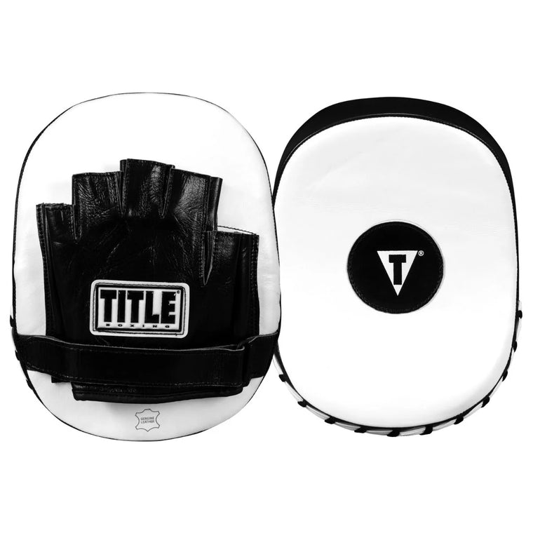 TITLE Boxing Cobra Leather Focus Mitts
