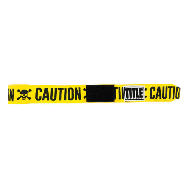 Title Boxing Hand Wraps & Accessories Title Caution Skull Cross Bones Boxing Handwraps