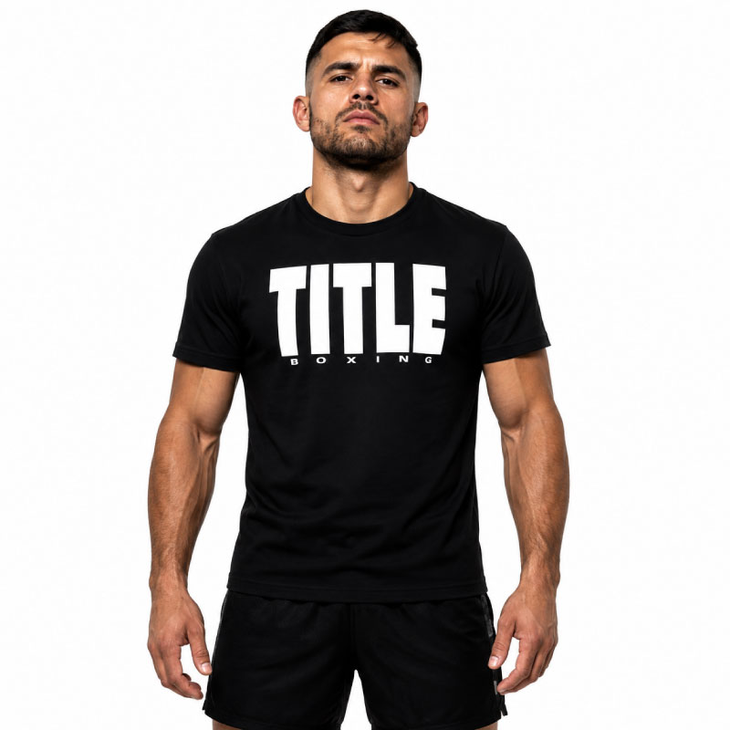 Title Boxing T Shirts Title Boxing Iconic Block T Shirt - Black/White