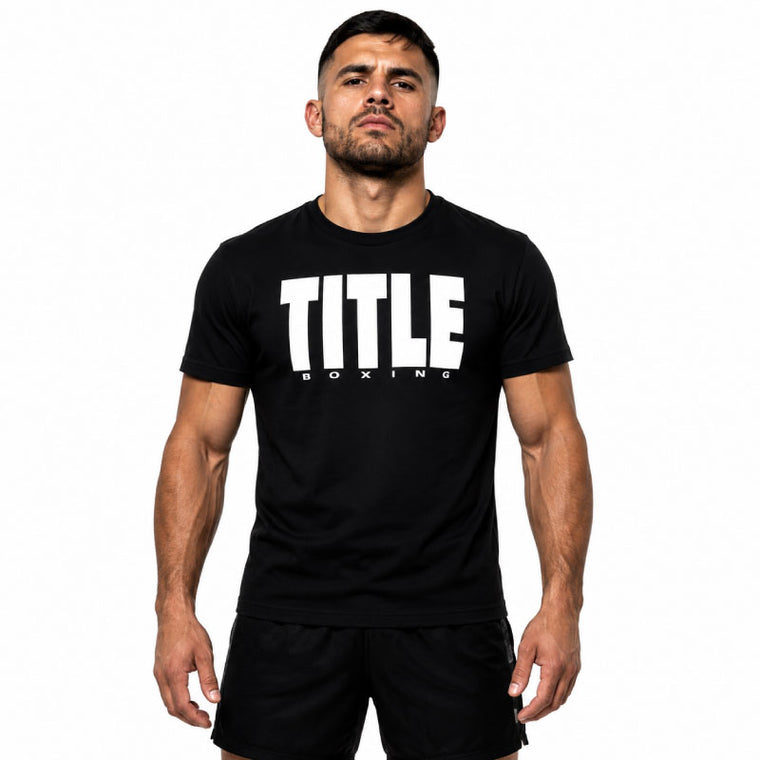 Title Boxing Iconic Block T Shirt - Black/White