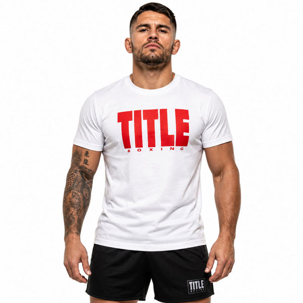 Title Boxing T Shirts Title Boxing Iconic Block T Shirt - White/Red