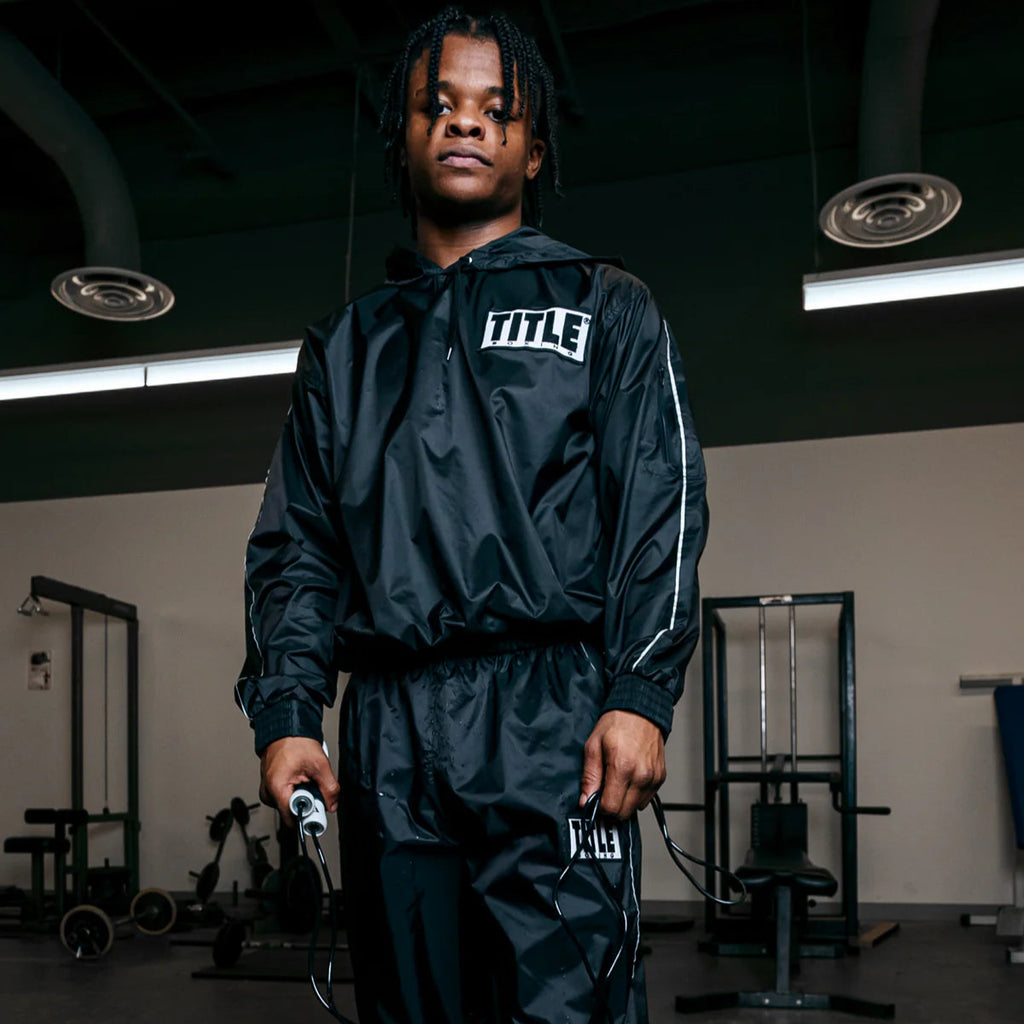 Title Sauna Sweat Suit With Hood - Main Image