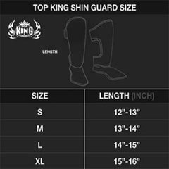 Top King Shin Guard Pro Genuine Leather Black/Black