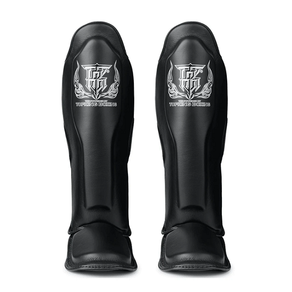 Top King Shin Guards Top King Shin Guards Pro Leather Black
