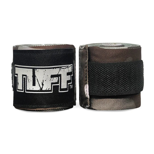 Tuff Hand Wraps & Accessories Black Camo TUFF Muay Thai Boxing Hand  Wraps 4.5m stretch