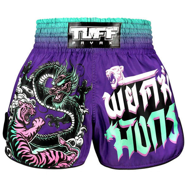 Tuff Muay Thai Shorts TUFF Shadow & Flame Retro Muay Thai Shorts