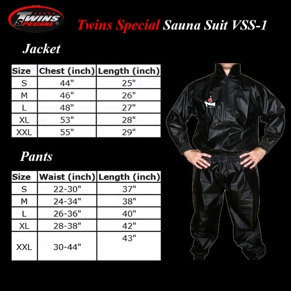 Twins Weight Management Twins VSS1 Sauna Sweat Suit - Black/Gold