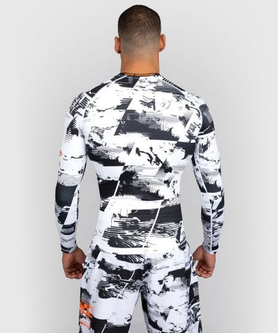 Venum Longsleeve Rash Guard Men's UFC Zenith by Venum White Authentic Fight Week Performance Long Sleeve Rashguard